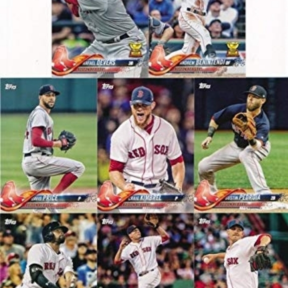 Limited Edition Rare! 2018 Topps Red Sox Team Set (17 cards) - Picture 8 of 10